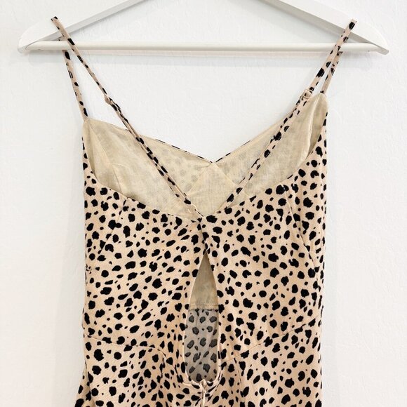 Lottie Miss x Pacsun Leopard Print Crepe Ruched Tie Mini Dress Party Clubwear XS - Picture 9 of 12